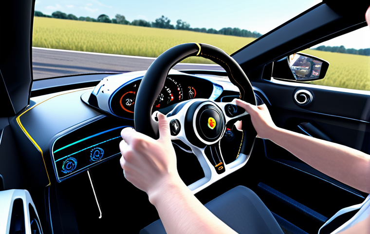 **"Ultra-realistic close-up of a racing tire's contact patch deforming under extreme load on asphalt, showing intricate tread detail and subtle heat shimmer, conveying high-fidelity physics simulation in a racing game. Dynamic, immersive."**