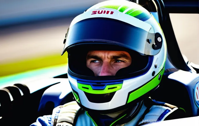 실제 레이싱과의 비교 - **Prompt 1: The Raw Thrill of Real Racing** "A male racing driver, in his late 20s, with a deter...