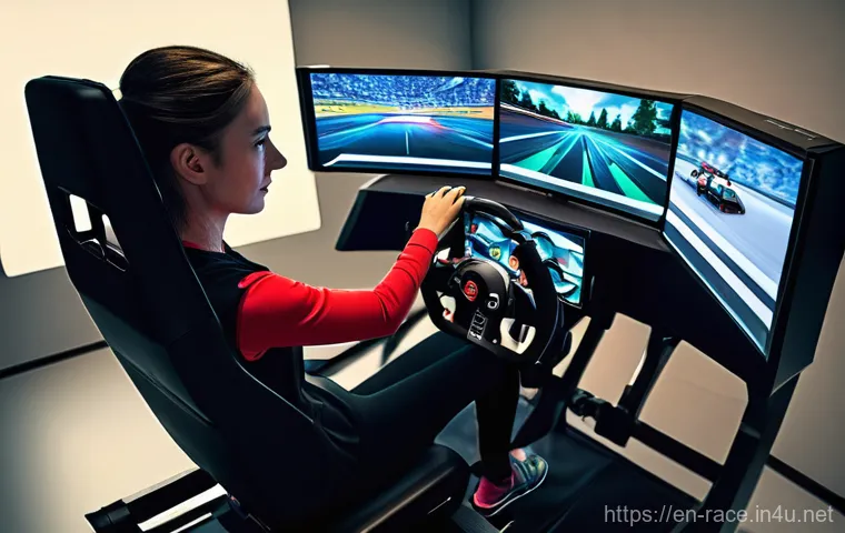 실제 레이싱과의 비교 - **Prompt 1: The Raw Thrill of Real Racing** "A male racing driver, in his late 20s, with a deter...
