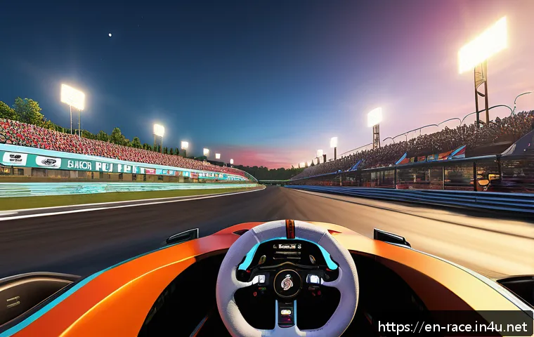 온라인 레이싱 대회 참가법 - A dynamic scene of a high-stakes online racing tournament featuring realistic racing cars on a detai...